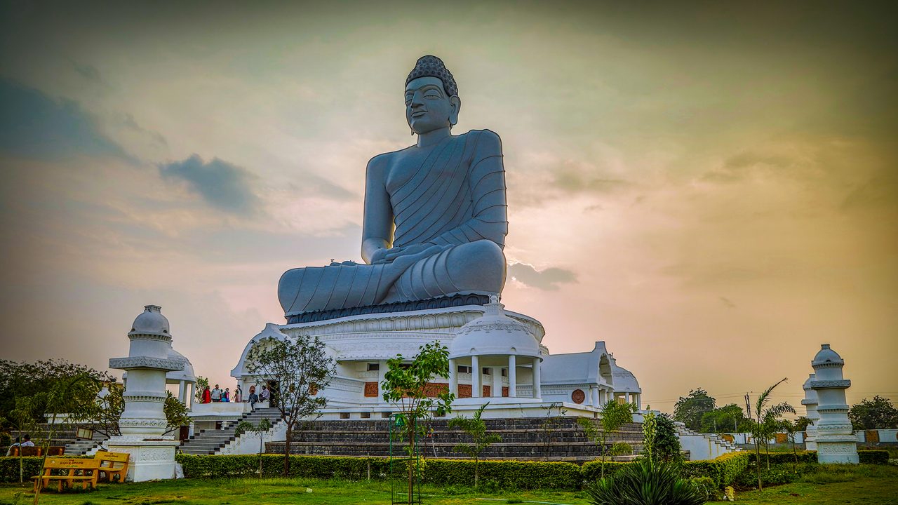 Dhyana Buddha statue in Amaravati Andhra Pradesh